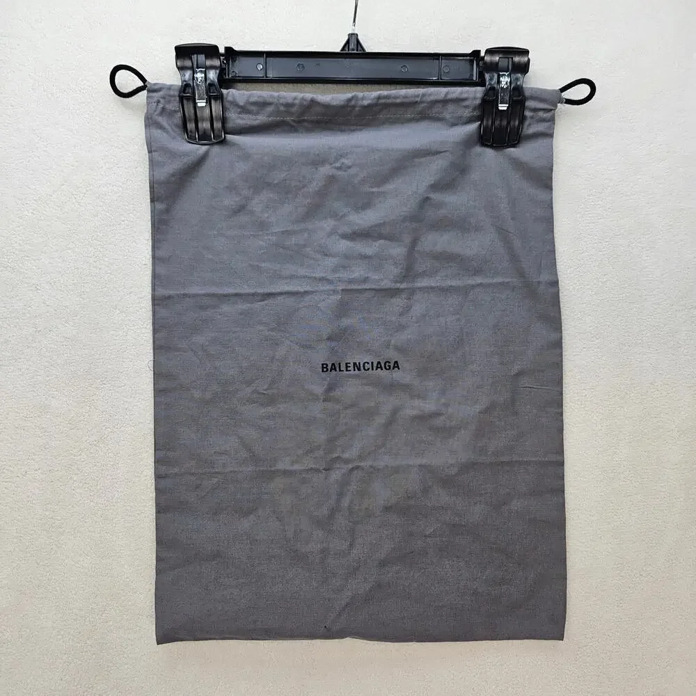 BALENCIAGA GRAY DRAWSTRING DUST BAG SHOE BAG STORAGE POUCH LARGE